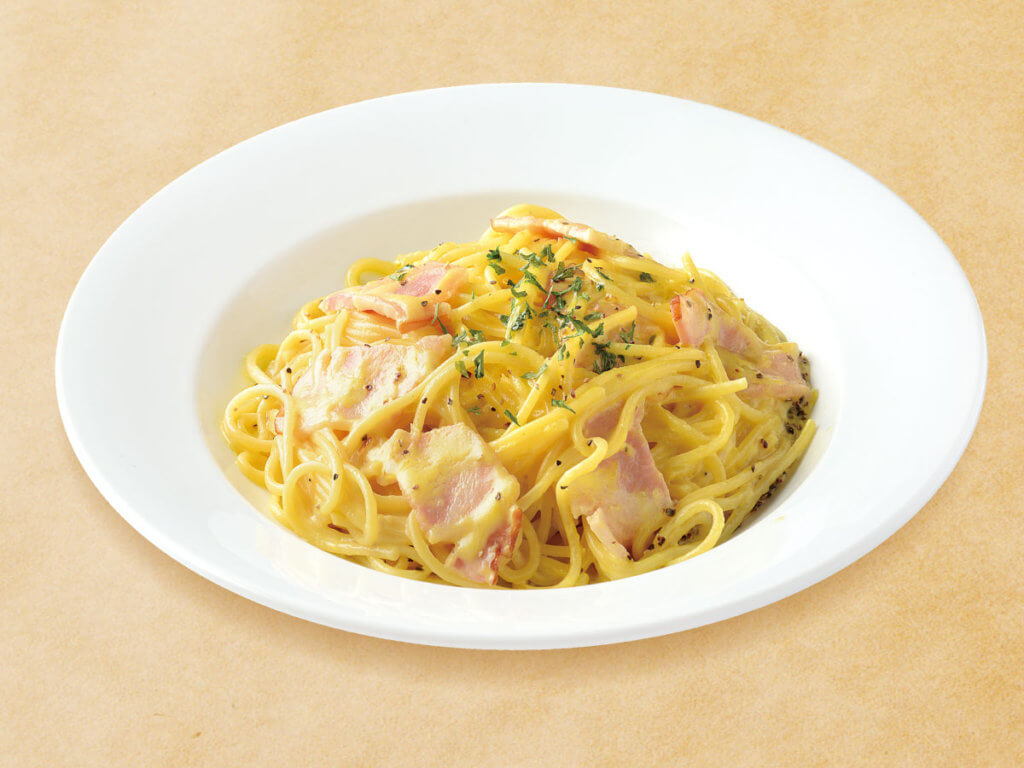 カルボナーラページ ベーコンのカルボナーラ｜パスタメニュー｜宅配ピザで本格ナポリピザを