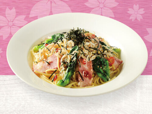 釜揚げしらすと菜の花のペペロンチーノ パスタ ニョッキメニュー 宅配ピザで本格ナポリピザを楽しめる ナポリの窯